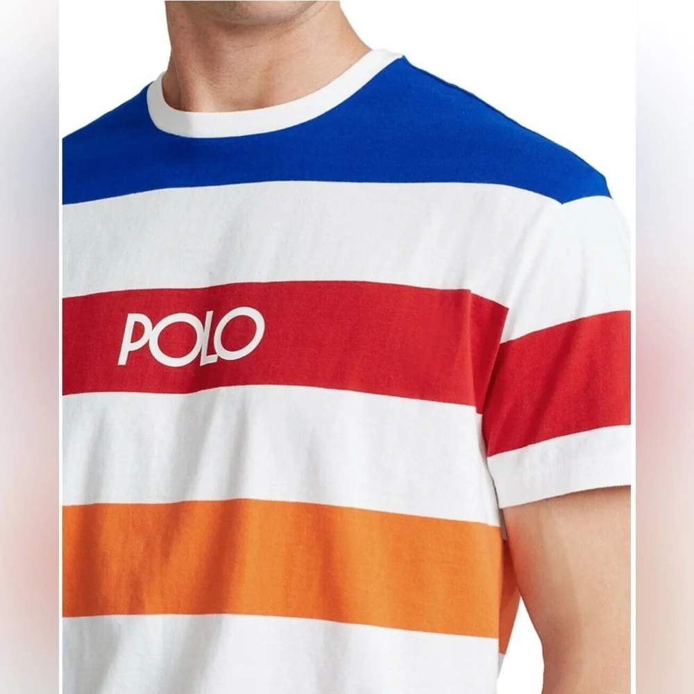 Ralph Lauren‎ Boys Logo Striped Cotton Jersey T-Shirt
